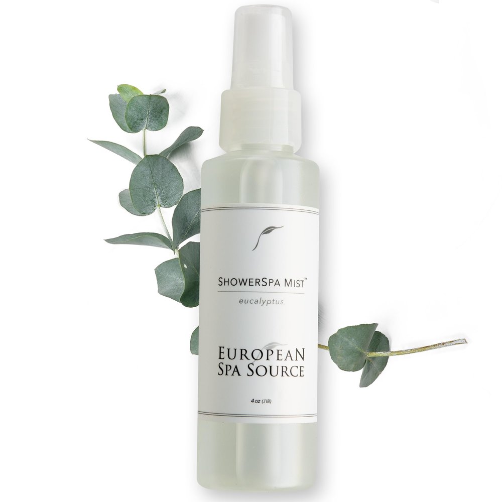 European Spa Source Eucalyptus ShowerSpa Mist Spray for Aromatherapy, At Home Spa Experience, Sinus Congestion Relief, and Tension Relief, 4 fl oz.