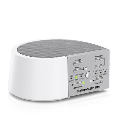 Adaptive Sound Technologies Sound+Sleep Mini High Fidelity Sleep Sound Machine with Real Non-Looping Nature Sounds, Fan Sounds, White, Pink & Brown Noise, & Adaptive Sound Technology - White (Renewed)