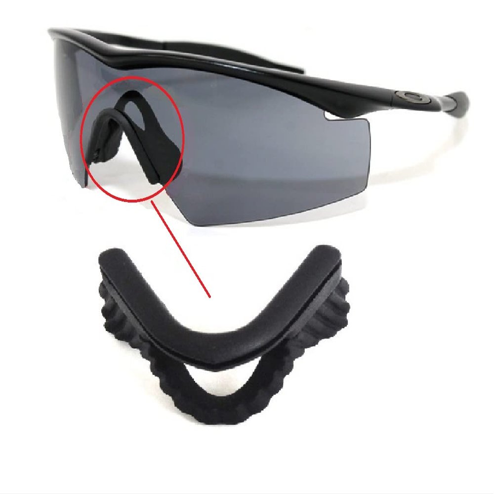 GALAXYLENSE Nose Pads Rubber Kits Replacement For Oakley M Frame Heater/Strike/Sweep/Hybrid Black