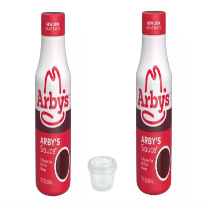 Arby's Sauce Two Pack Bundle Set, Includes Two 12 fl oz bottles and Five 2 oz To Go Sauce Containers