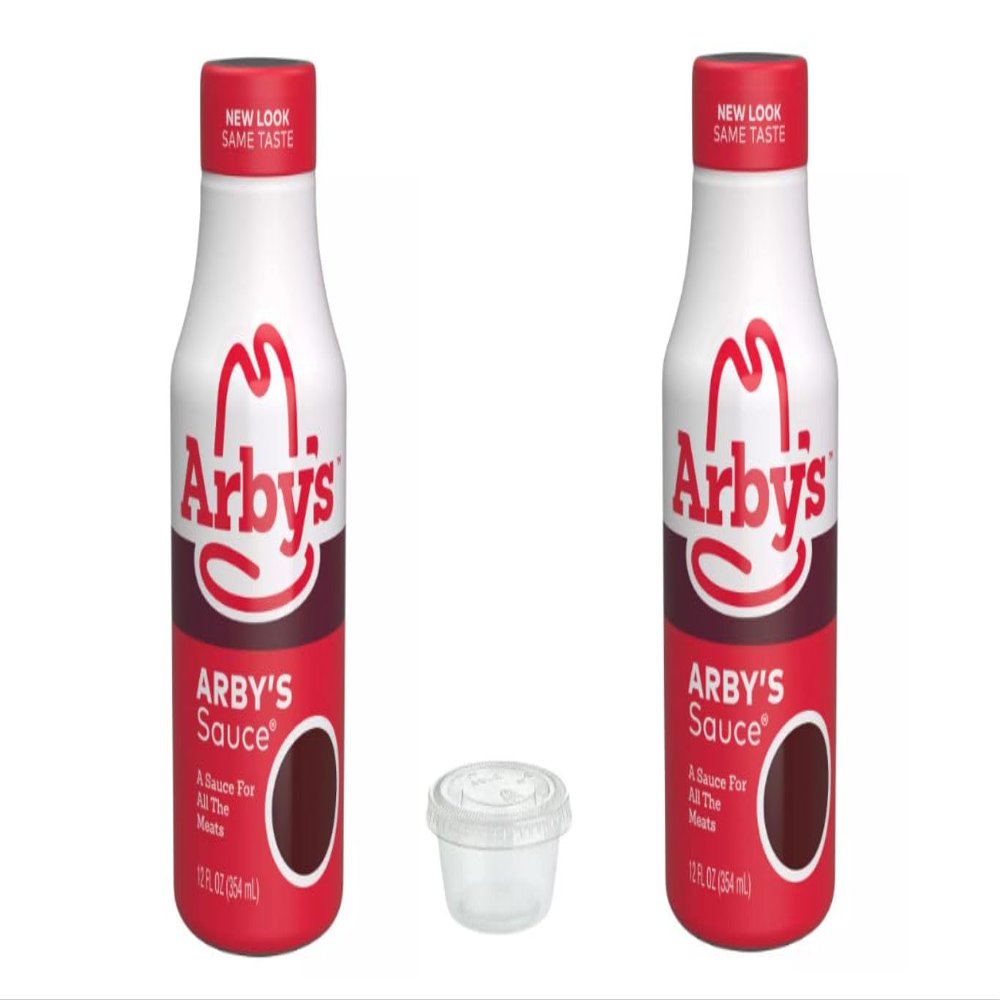 Arby's Sauce Two Pack Bundle Set, Includes Two 12 fl oz bottles and Five 2 oz To Go Sauce Containers