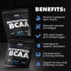 Gains in Bulk BCAA Powder, Pre Workout Plant Based Branch Chain Amino Acids, Gluten Free, Vegan Supplement with Keratin for Endurance & Strength During & Post Workout, Unflavored, 90 Servings view 3