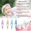 Mckkor Denture Brush 4 Pack,Double Sided Denture Toothbrushes, Multi-Layered Bristles & Ergonomic Rubber Anti-Slip Handle Denture Brush Toothbrush, for Denture Cleaning Care view 4