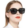 AEZUNI Trendy Reading Sunglasses 1.5 Women Stylish Square Sun Readers UV Protection Not-Bifocal 1.00 1.50 2.00 2.50 3.00 3.50 (Black) view 1
