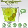Artpreti 50 Pack 9 oz Clear Plastic Cups - Disposable for Iced Coffee, Cold Beverages, Wine - Wedding & Party Drinking Cups view 4