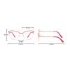 Melrose Ladies Anti Blue Light Computer Glasses UV Protection for Women Blue Light Blocking Reader (2pcs red&amber, 2.25, multiplier_x) view 2