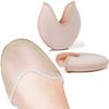 1 Pair Ballet Dance Shoe Toe Pads Toe Protector Soft Toe Cap for Women Girl Heel Ballet Point Shoes,Women Anti-Slip Toe Half Socks, Relief Forefoot Pain for Point Shoes Ballet Slipper (Short) view 1