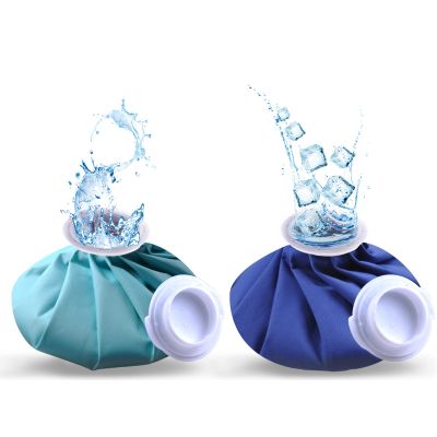 Ice Bag, Ice Packs for Injuries Reusable 9", Hot Water Bag for Pain Relief, Hot & Cold Therapy, Headaches, Blue Ice Pack Dark Blue Ice Bags 2 Pack