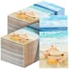 Crtiin 200 Pieces Nautical Beach Guest Napkins Bathroom Disposable Summer Tropical Ocean Coastal Towels Seashell Sea Beverage Paper Hand Napkins Decorative for Wedding Bridal Baby Shower Party view 1