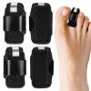Jutom 4 Pieces Toe Splint Straightener Hammertoe Corrector Brace for Women and Men Broken Toe Support Wrap Covers for Bent, Claw, Crooked Toes(Black) view 1