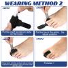 Jutom 4 Pieces Toe Splint Straightener Hammertoe Corrector Brace for Women and Men Broken Toe Support Wrap Covers for Bent, Claw, Crooked Toes(Black) view 4