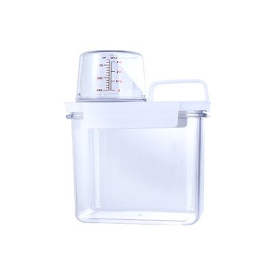 Laundry Detergent Dispenser, Liquid Detergent Dispenser with Measuring Cup for Fabric Softenser, Bleaching Agent, Laundry Powder(S)