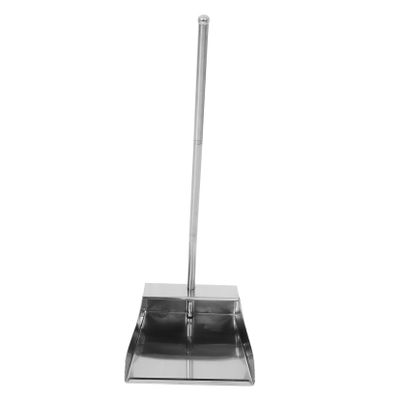 Ipetboom Dust Pans with Handle Metal Upright Dustpan Heavy Duty Standing Dustpans for Lobby Garage Home and Yard