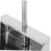 Ipetboom Dust Pans with Handle Metal Upright Dustpan Heavy Duty Standing Dustpans for Lobby Garage Home and Yard view 2