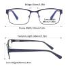 AIKLLY Reading Glasses for Men - 3 Pack Blue Light Blocking Men's Metal Readers (3 Pairs Mix Color-Sliver Gunmetal Blue, +2.5) view 2