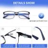 AIKLLY Reading Glasses for Men - 3 Pack Blue Light Blocking Men's Metal Readers (3 Pairs Mix Color-Sliver Gunmetal Blue, +2.5) view 3