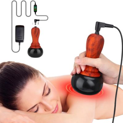 WeiiTech Hot Stones for Massage, Electric Body Massager with Temperature Control, Natural Bian Stone Gua Sha Scraping Massager for Home SPA Relaxation Treatment Pain Relief