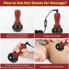 WeiiTech Hot Stones for Massage, Electric Body Massager with Temperature Control, Natural Bian Stone Gua Sha Scraping Massager for Home SPA Relaxation Treatment Pain Relief view 3