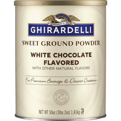 Ghirardelli Sweet Ground White Chocolate Flavor Powder, 3.12 lbs.(Pack of 1,50 Count Total)