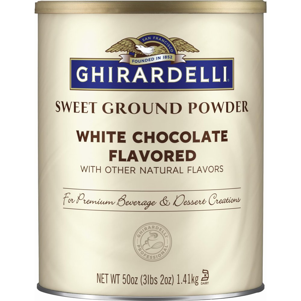 Ghirardelli Sweet Ground White Chocolate Flavor Powder, 3.12 lbs.(Pack of 1,50 Count Total)