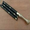 40" Stick Walking Designer Black Wood Cane Vintage Victorian Brass Handle Wooden view 3