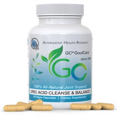 GC GoutCare: Uric Acid Control | Uric Acid Prevention | Joint Health Supplement | Joint Relief | with Turmeric, Celery Seed Extract, Milk Thistle and More | 90 Capsules per Bottle | Non-GMO