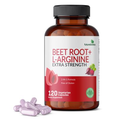 Futurebiotics Beet Root + L-Arginine, Non-GMO, 120 Vegetarian Capsules
