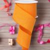 Craig Bachman 2.5" Canvas Royal Ribbon: New Orange (10 Yards) Craft Floral Arrangement Gift Wrapping Wired Edge Ribbon view 3
