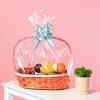50 Packs Large Cellophane Bags 24" x 30" Clear Cellophane Gift Basket Wraps Extra-large 2.3 Mil Thick Transparent Cello Bags for Fruit Basket, Gift Wrap, Treats, Arts and Crafts, 50ct Ribbon Bows view 2