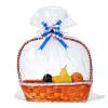 50 Packs Large Cellophane Bags 24" x 30" Clear Cellophane Gift Basket Wraps Extra-large 2.3 Mil Thick Transparent Cello Bags for Fruit Basket, Gift Wrap, Treats, Arts and Crafts, 50ct Ribbon Bows view 1