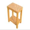 TeakFurnitureOutlet 18"x12" A-Grade Teak Bunbury Shower/Bath Room/Pool Bench with Shelf view 1