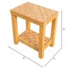 TeakFurnitureOutlet 18"x12" A-Grade Teak Bunbury Shower/Bath Room/Pool Bench with Shelf view 2
