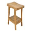 TeakFurnitureOutlet A-Grade Teak Milan Shower Seat 18" Stool/Bench view 1