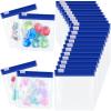 24 Pieces Pill Pouch Bags Zippered Set Reusable Translucent Medicine Organizer Sealing Travel Plastic Bags with Slide Lock for Storage(Dark Blue) view 1