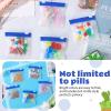 24 Pieces Pill Pouch Bags Zippered Set Reusable Translucent Medicine Organizer Sealing Travel Plastic Bags with Slide Lock for Storage(Dark Blue) view 4