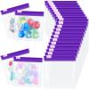 24 Pieces Pill Pouch Bags Zippered Set Reusable Translucent Medicine Organizer Sealing Travel Plastic Bags with Slide Lock for Storage(Purple) view 1