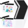 24 Pieces Pill Pouch Bags Zippered Set Reusable Translucent Medicine Organizer Sealing Travel Plastic Bags with Slide Lock for Storage(Black) view 1