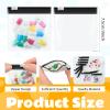 24 Pieces Pill Pouch Bags Zippered Set Reusable Translucent Medicine Organizer Sealing Travel Plastic Bags with Slide Lock for Storage(Black) view 2
