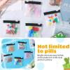 24 Pieces Pill Pouch Bags Zippered Set Reusable Translucent Medicine Organizer Sealing Travel Plastic Bags with Slide Lock for Storage(Black) view 4