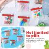 24 Pieces Pill Pouch Bags Zippered Set Reusable Translucent Medicine Organizer Sealing Travel Plastic Bags with Slide Lock for Storage(Red) view 4