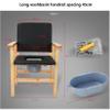 LOJOO Solid Wood Commode Toilet Chair for Bedroom, Bedside Commodes with Bucket, Disabled Toilet Seat Frame, Commode Chairs for Disabled and Elderly, Toilet Frame with Seat (Color : 1) view 2