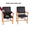 LOJOO Solid Wood Commode Toilet Chair for Bedroom, Bedside Commodes with Bucket, Disabled Toilet Seat Frame, Commode Chairs for Disabled and Elderly, Toilet Frame with Seat (Color : 1) view 3