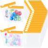 24 Pieces Pill Pouch Bags Zippered Set Reusable Translucent Medicine Organizer Sealing Travel Plastic Bags with Slide Lock for Storage(Yellow) view 1
