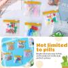 24 Pieces Pill Pouch Bags Zippered Set Reusable Translucent Medicine Organizer Sealing Travel Plastic Bags with Slide Lock for Storage(Yellow) view 4