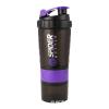 3 Layer Shaker Bottle Protein Mixing Shake Cup Sports Fitness Water Cup 550ml Scaled Plastic Water Bottles with Medicine Box (Blue) view 3