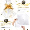 Thenshop 44 Pcs Basket for Gifts Empty Gift Basket Bulk Include 12 Cardboard Tray 12 Plastic Bags and 20 Pull Bows for Christmas Fall Halloween Birthday Wedding Party DIY Wrapping(Solid,Black) view 3