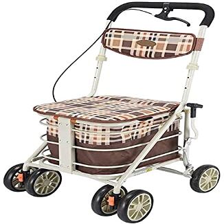 Bsetain Rollators Walker Walker with Seat Walkers for Seniors Elderly Shopping Cart Folding Shopping Cart