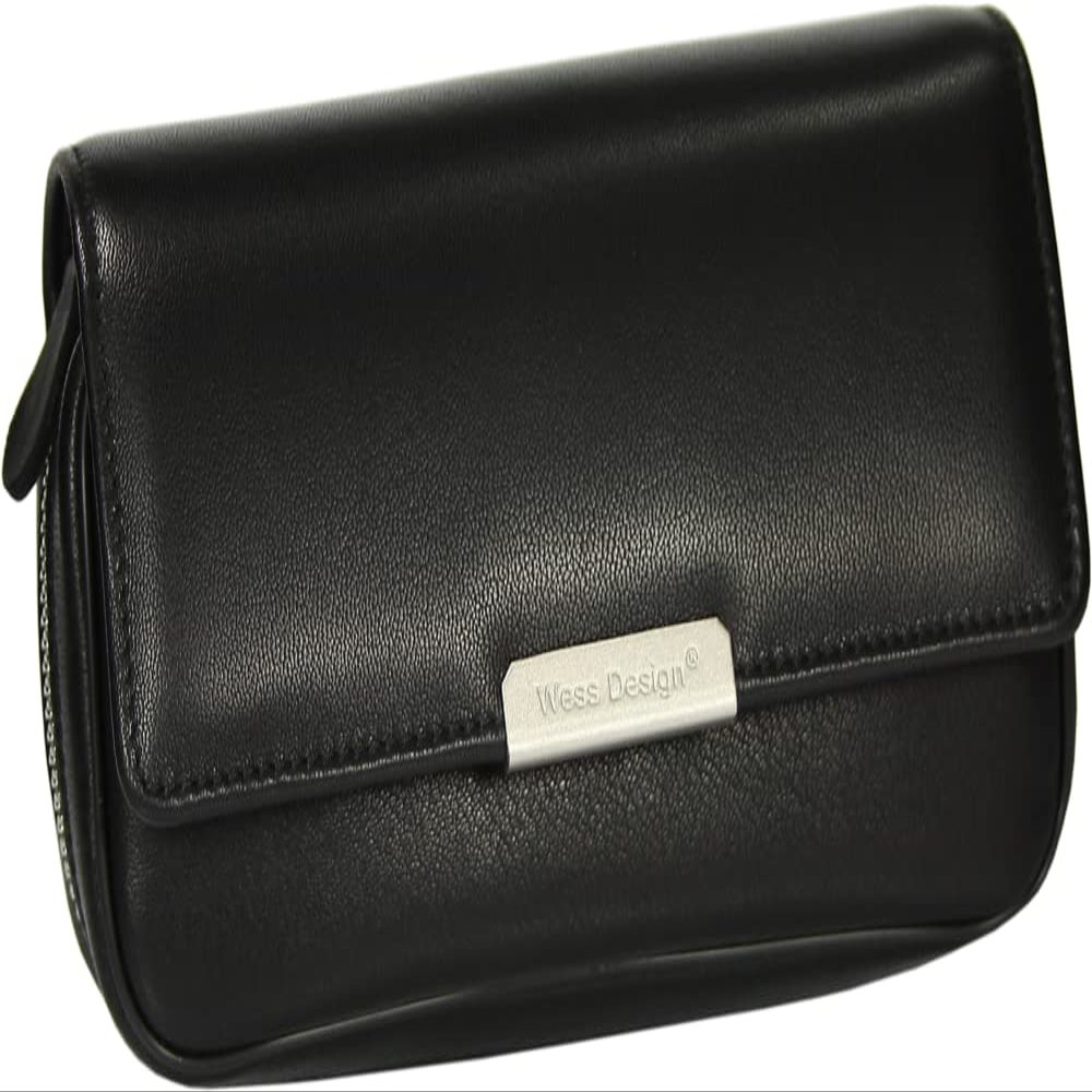 MARTIN WESS P110-2 Onyx Pipe Bag / Metislamm-Nappa Black / Made in Germany Pack of 2