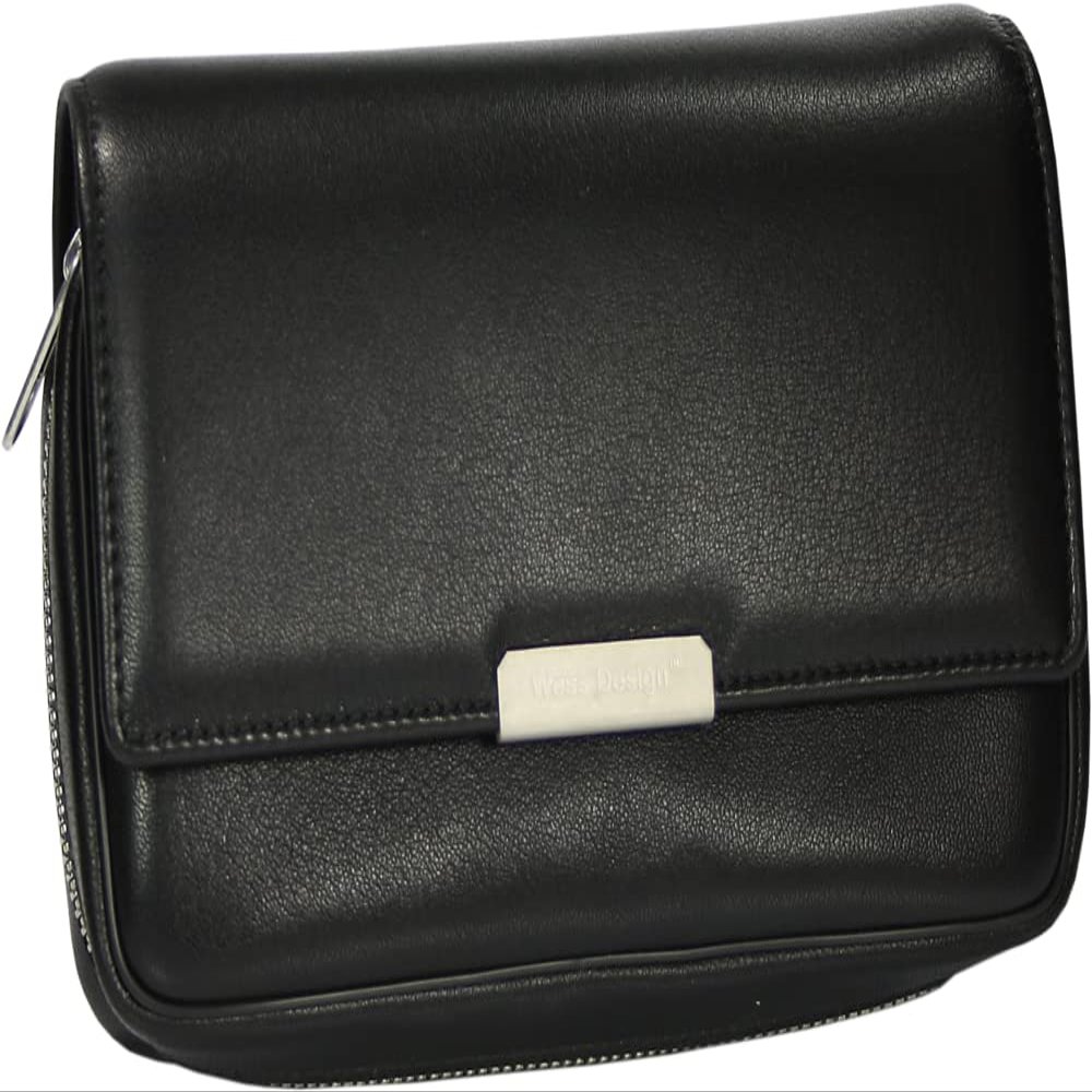 MARTIN WESS P110-3 Onyx Pipe Bag / Metislamm-Nappa Black / Made in Germany Pack of 3