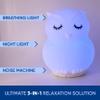 Mindfulness 'Breathing Owl' | 4-7-8 Guided Visual Meditation Breathing Light | 3 in 1 Device with Night Light & Noise Machine for ADHD Anxiety Stress Relief Sleep - Gift for Kids Adult Women Men view 2